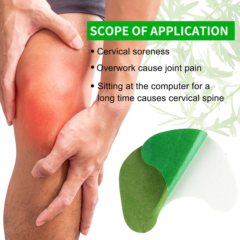 Mugwort Knee Joint Patches: Herbal Warm Compress Patches for Chronic Knee Pain and Relief from Cold Exposure V1265-AU-142-XI-4