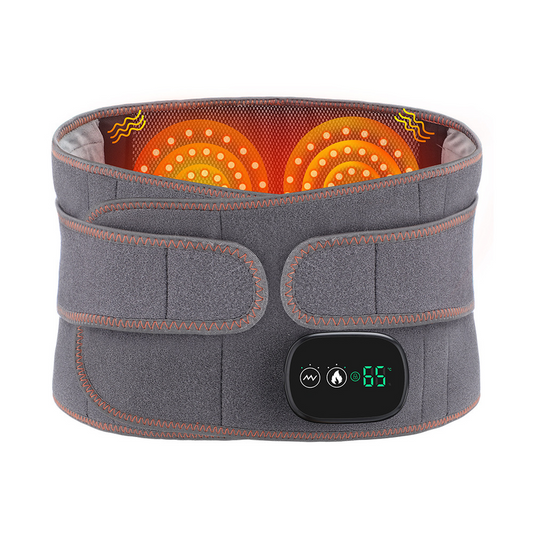 Far Infrared Hot Compress Waist Support Belt, Wireless USB Charging Vibration Massager Belt for Lumbar & V1265-AU-144-HUI