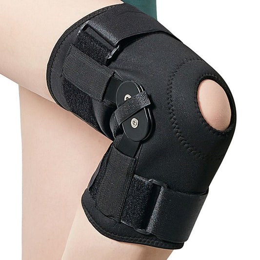 Hinged Metal Knee Brace with Removable Side Stabilizers, ACL Injury, Sports Workout & Joint Pain Relief-XL V1265-AU-159-XL