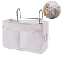 Bedside Caddy Storage Organizer with Metal Hooks, Multi-Pocket Linen Hanging Bed Caddy for Dorm Bunk Beds, V1265-AU-161-BAI