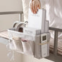 Bedside Caddy Storage Organizer with Metal Hooks, Multi-Pocket Linen Hanging Bed Caddy for Dorm Bunk Beds, V1265-AU-161-HUI