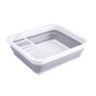 Multi Compartment Plastic Kitchen Utensil Holder, Foldable Dish Drain Basket for Bowl Plate Cup Chopsticks V1265-AU-162