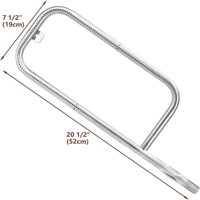 Grill Burner Tube Replacement Part, 304 Stainless Steel U-Shaped Gas Burner Fits Weber Q200 Q220 Q2000 Q2200 V1265-AU-164