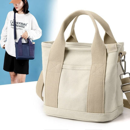 Multi-Compartment Canvas Tote Bag, 3-Way Handheld, Crossbody, and Shoulder Bag with Adjustable Strap for V1265-AU-167-KAQI