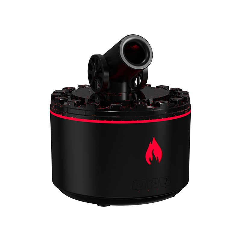 Cannon-Shaped Smoke Ring Aroma Diffuser and Humidifier, 2 Mist Modes, RGB Color-Changing Lava Lamp Essential V1265-AU-171-HEI