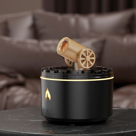 Cannon-Shaped Smoke Ring Aroma Diffuser and Humidifier, 2 Mist Modes, RGB Color-Changing Lava Lamp Essential V1265-AU-171-HEIJIN