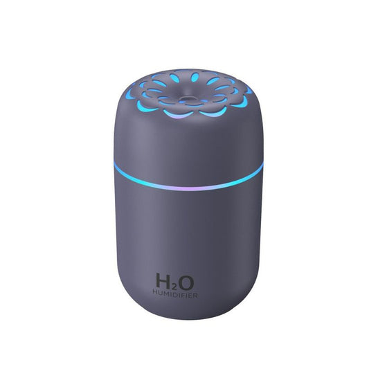 Flower Nozzle Mini USB Humidifier, 250ml Portable Cool Mist Humidifier with RGB Night Light, for Car, V1265-AU-173-HUI