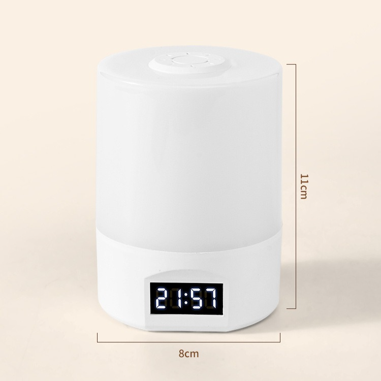 Remote Control Touch Bedside Night Light with Digital Clock, 3 Color Temperature & Dimmable LED Table V1265-AU-174-BAI