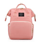 Large Capacity Dry/Wet Separate Nylon Backpack, Multifunctional Portable, Multi-Pocket Baby Diaper Bag Handbag - Pink