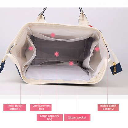 Large Capacity Dry/Wet Separate Nylon Backpack, Multifunctional Portable, Multi-Pocket Baby Diaper Bag V1265-AU-175-FEN