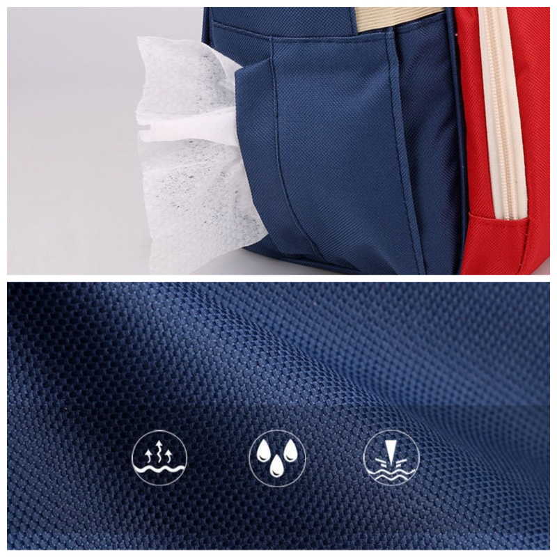 Large Capacity Dry/Wet Separate Nylon Backpack, Multifunctional Portable, Multi-Pocket Baby Diaper Bag V1265-AU-175-FEN