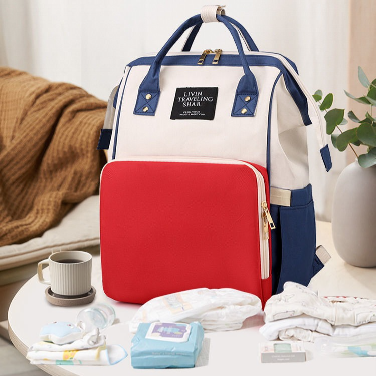 Large Capacity Dry/Wet Separate Nylon Backpack, Multifunctional Portable, Multi-Pocket Baby Diaper Bag V1265-AU-175-LAN