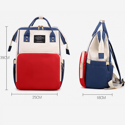 Large Capacity Dry/Wet Separate Nylon Backpack, Multifunctional Portable, Multi-Pocket Baby Diaper Bag V1265-AU-175-LAN