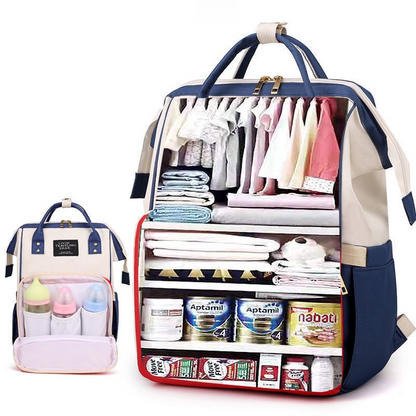 Large Capacity Dry/Wet Separate Nylon Backpack, Multifunctional Portable, Multi-Pocket Baby Diaper Bag V1265-AU-175-LV