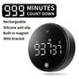 Rotating Digital Kitchen Timer, 999-Minute LED Display Timer with Magnetic Back & Stand, Type-C, for Studying V1265-AU-198-HEI