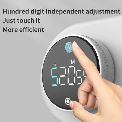Rotating Digital Kitchen Timer, 999-Minute LED Display Timer with Magnetic Back & Stand, Type-C, for Studying V1265-AU-198-HEI