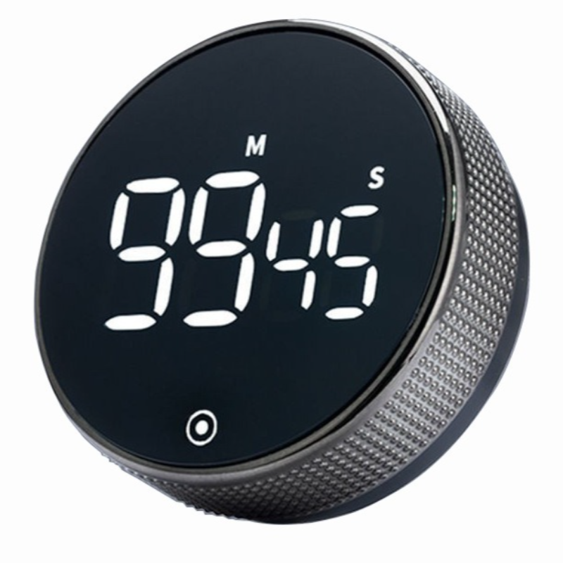 Rotating Magnetic Digital Timer, LCD Display Kitchen Timer with 3 Volume Levels, for Cooking, Studying, and V1265-AU-199-HEI