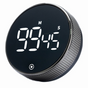 Rotating Magnetic Digital Timer, LCD Display Kitchen Timer with 3 Volume Levels, for Cooking, Studying, and V1265-AU-199-HEI