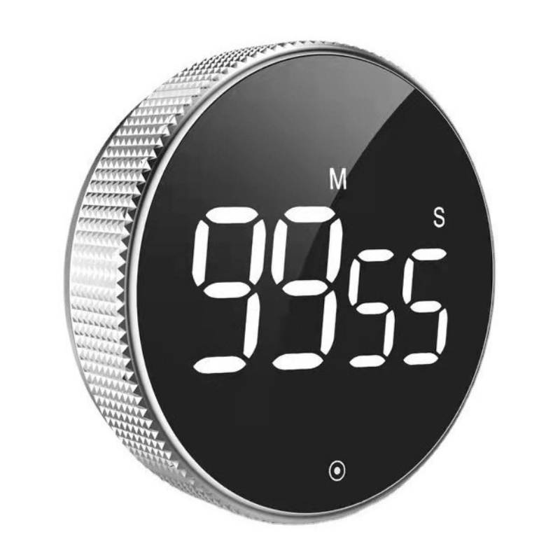 Rotating Magnetic Digital Timer, LCD Display Kitchen Timer with 3 Volume Levels, for Cooking, Studying, and V1265-AU-199-YIN