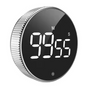 Rotating Magnetic Digital Timer, LCD Display Kitchen Timer with 3 Volume Levels, for Cooking, Studying, and V1265-AU-199-YIN