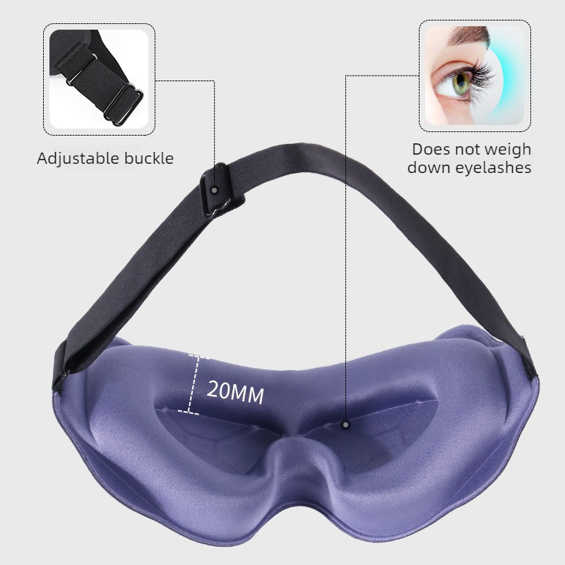 3D Contoured Sleep Mask, Breathable Fabric with Adjustable Strap, Light-Blocking Eye Mask for Sleeping, V1265-AU-200-HUI