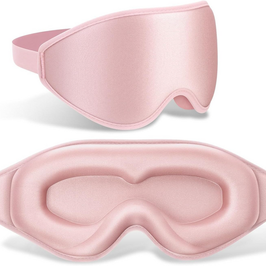 3D Deep Contoured Memory Foam Sleep Eye Mask, Full Light Blocking, Breathable Eye Cover for Travel, Naps, and V1265-AU-201-FEN