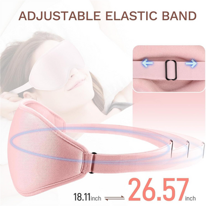 3D Deep Contoured Memory Foam Sleep Eye Mask, Full Light Blocking, Breathable Eye Cover for Travel, Naps, and V1265-AU-201-FEN