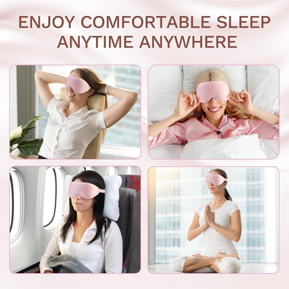 3D Deep Contoured Memory Foam Sleep Eye Mask, Full Light Blocking, Breathable Eye Cover for Travel, Naps, and V1265-AU-201-HEI