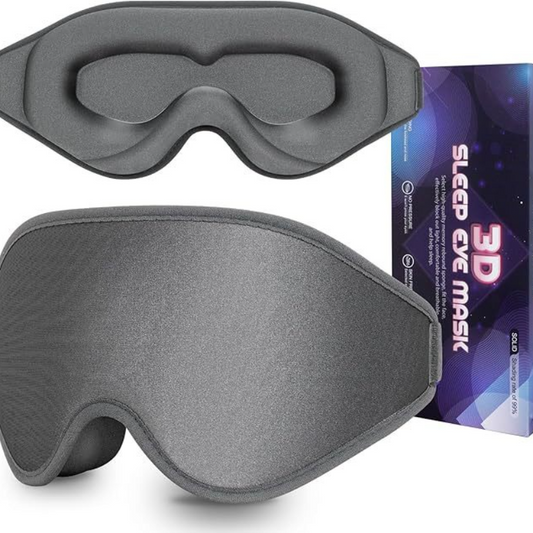 3D Deep Contoured Memory Foam Sleep Eye Mask, Full Light Blocking, Breathable Eye Cover for Travel, Naps, and V1265-AU-201-HUI