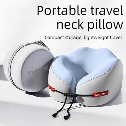 Portable Memory Foam U-Shaped Neck Pillow, Ergonomic 360 degrees Support Adjustable Travel Pillow with V1265-AU-204-HUI