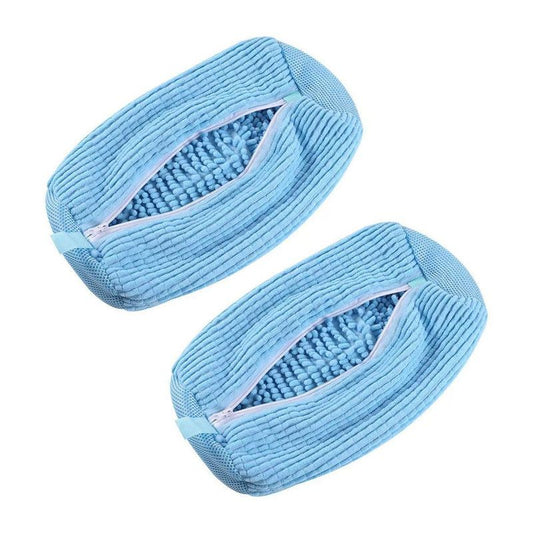 2-Pack Washing Machine Shoe Wash Bags, Thick Chenille Lining Anti-Deformation Laundry Bags with Durable V1265-AU-206-LAN-2