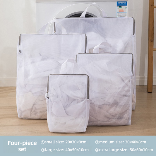 Fine Mesh Laundry Bag Set, 4 Pieces Anti-Snag Washing Bags with Zipper and Handle, for Delicate Clothes, V1265-AU-207-XW-4PCS