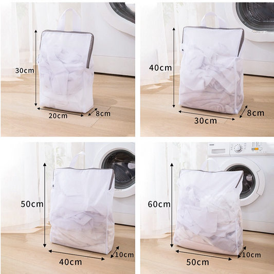 Fine Mesh Laundry Bag Set, 4 Pieces Anti-Snag Washing Bags with Zipper and Handle, for Delicate Clothes, V1265-AU-207-XW-4PCS