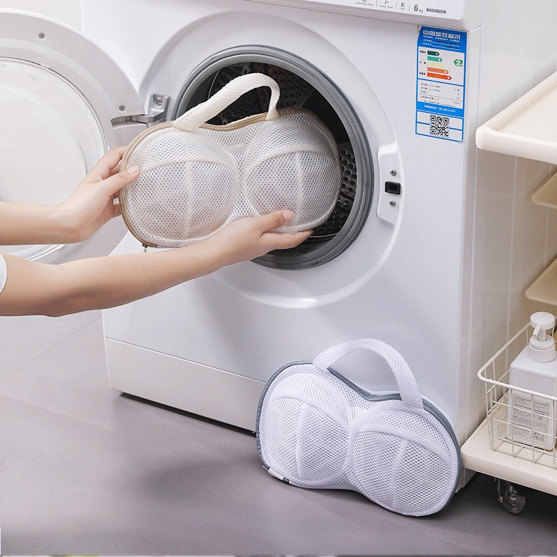 3D Support Bra Laundry Bag, Thick Mesh Bra Wash Bag with Zipper & Handle, Anti-Deformation Bra Protector for V1265-AU-210-MI