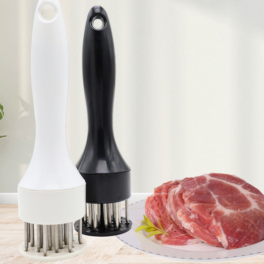 Stainless Steel Meat Tenderizer, 2.5cm Needle Pricker with Safety Guard & Automatic Rebound, for Steak, Pork, V1265-AU-214-HEI
