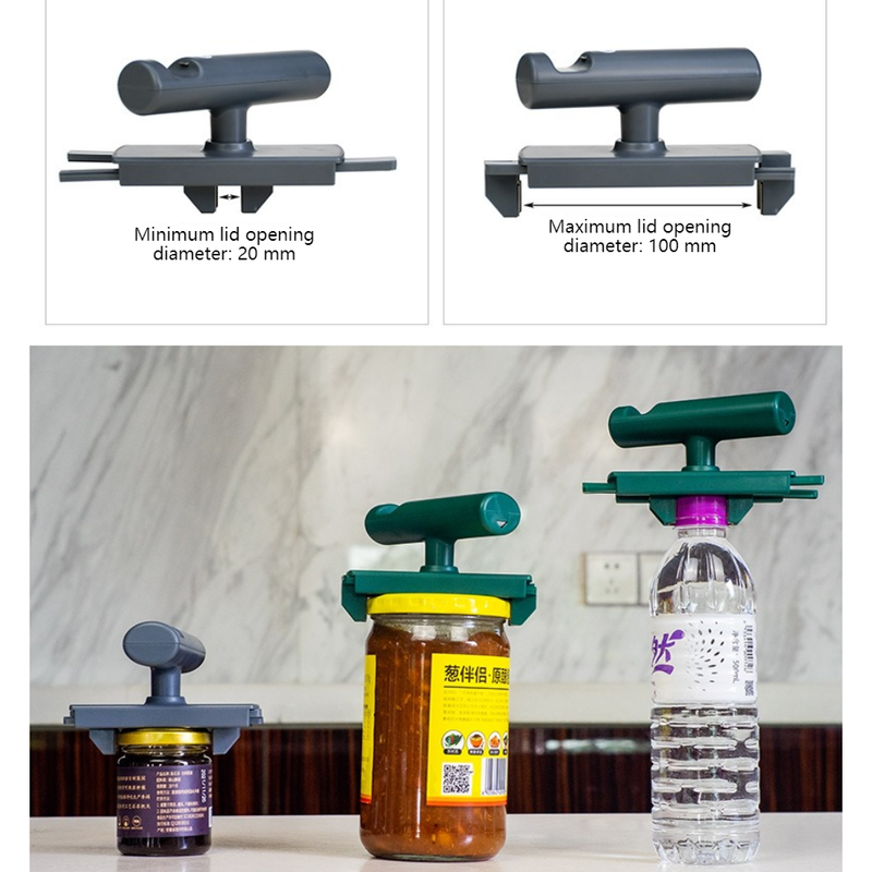 Multi-Function Jar Opener, Adjustable Non-Slip Lid Opener for 20mm-100mm Caps, ABS & Stainless Steel, Easy to V1265-AU-217-LAN