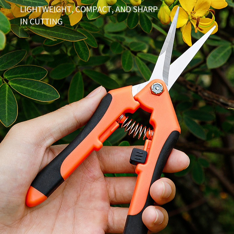 3-Pack Gardening Pruning Shears Set, Labor-Saving Spring & Non-Slip Handle for Garden, Orchard, Flower V1265-AU-220-CHENG