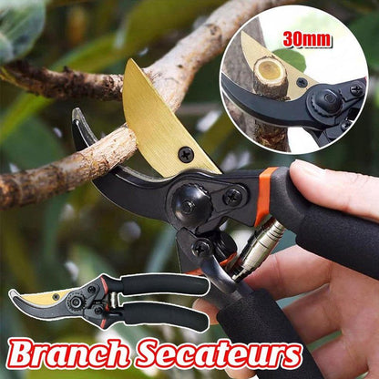 Professional Garden Pruning Shears, High Carbon Steel Blade Non-Slip Handle Labor-Saving Spring,for Fruit V1265-AU-221-HEI