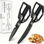 2-Pack Kitchen Scissors Set, SK5 Stainless Steel, Multi-Functional Straight & Curved Shears for Chicken V1265-AU-225-HEI