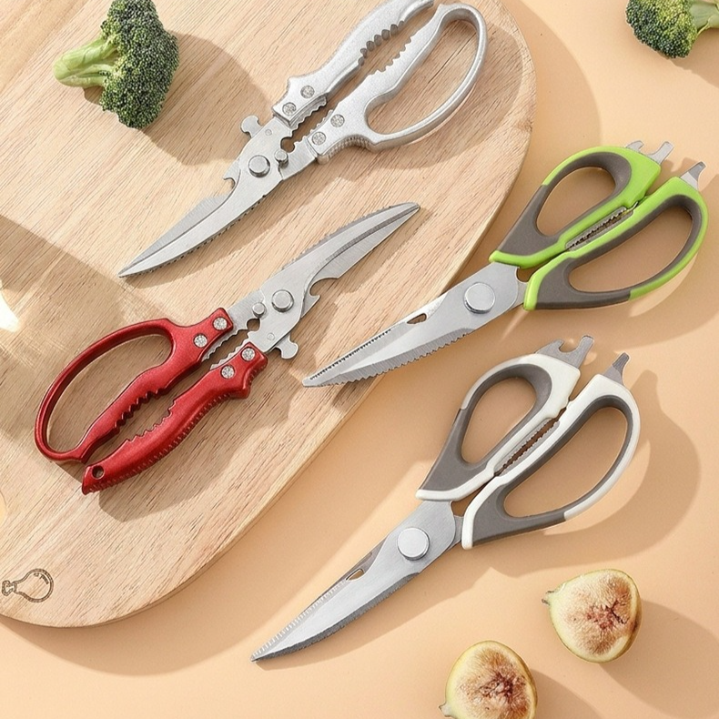 2-Pack Kitchen Scissors Set, Heavy-Duty Chicken Bone Shears & Detachable Kitchen Shears, 3Cr13 Stainless V1265-AU-226-Y-LAN