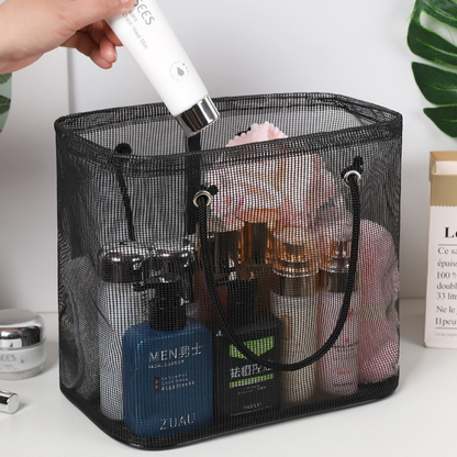 2-Pack Mesh Shower Caddy, Large Capacity Portable Travel Toiletry Bag with Quick-Drain Bottom - Gray V1265-AU-228-HUI-2