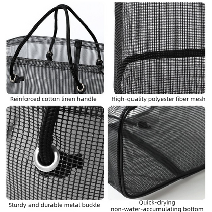2-Pack Mesh Shower Caddy, Large Capacity Portable Travel Toiletry Bag with Quick-Drain Bottom - Gray V1265-AU-228-HUI-2