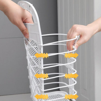 Wall-Mounted Foldable Laundry Basket, No-Drilling Hanging Dirty Clothes Hamper for Bathroom - White V1265-AU-231-BAI-X