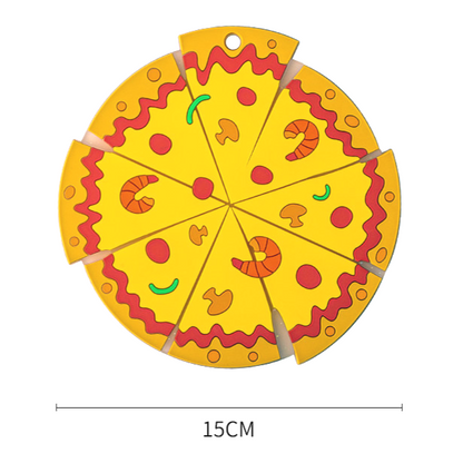 4-Piece Set - Creative Pizza-Shaped Heat-Resistant Placemat, Waterproof PVC Coaster & Trivet for Home Use V1265-AU-232-4