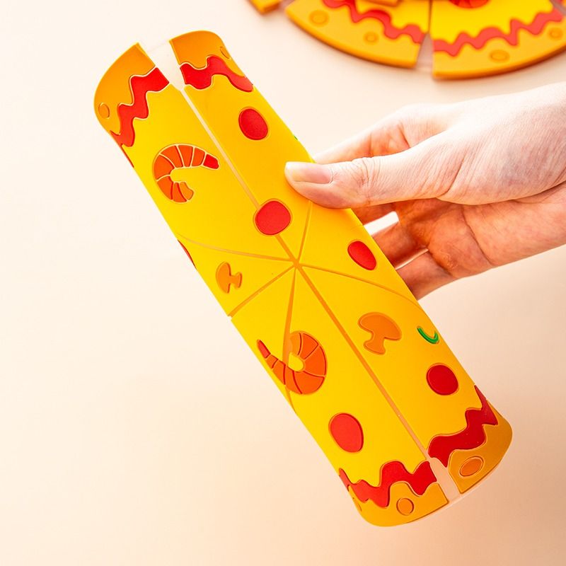 4-Piece Set - Creative Pizza-Shaped Heat-Resistant Placemat, Waterproof PVC Coaster & Trivet for Home Use V1265-AU-232-4