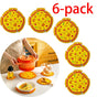 6-Piece Set - Creative Pizza-Shaped Heat-Resistant Placemat, Waterproof PVC Coaster & Trivet for Home Use V1265-AU-232-6