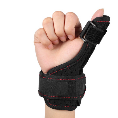 Thumb Support Brace, Adjustable Wrist & Thumb Stabilizer, Breathable Protector for Tendonitis-Black V1265-AU-235-HEI