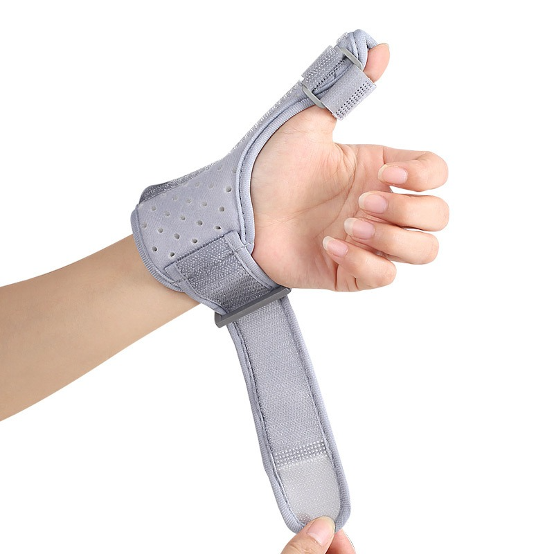 Thumb Support Brace, Adjustable Wrist & Thumb Stabilizer, Breathable Protector for Tendonitis-Gray V1265-AU-235-HUI