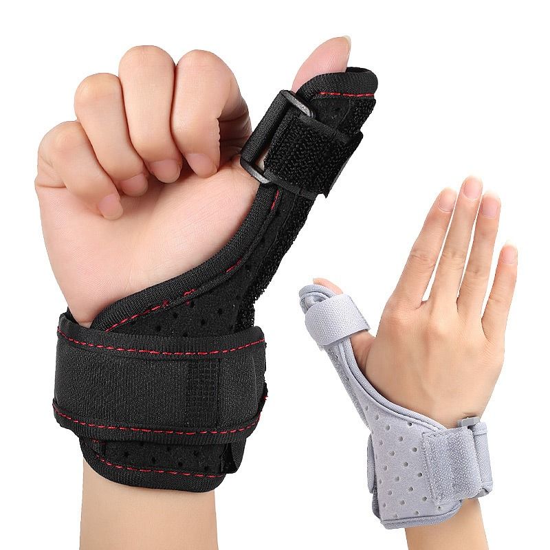 Thumb Support Brace, Adjustable Wrist & Thumb Stabilizer, Breathable Protector for Tendonitis-Gray V1265-AU-235-HUI