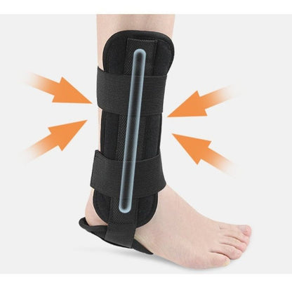 Adjustable Ankle Brace, Breathable Stabilizer Splint for Sprain Recovery & Sports Protection - Black L V1265-AU-236-HEI-L